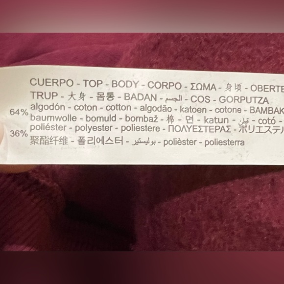 Zara Kids Maroon Bow Detail & Puff Arm Sleeve Sweater Size 13-14 NWT - Picture 9 of 9